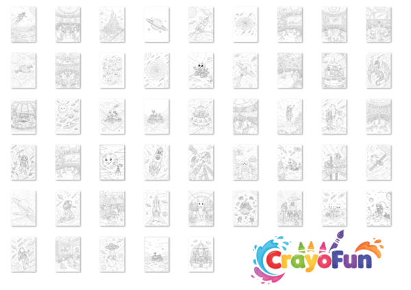 Space and Galaxies Coloring Book: An Exciting Cosmic Journey for Kids Ages 8–12 - Image 2