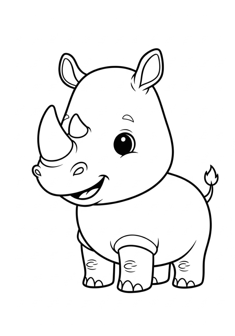 At the Zoo Coloring Book for Kids Ages 3–5