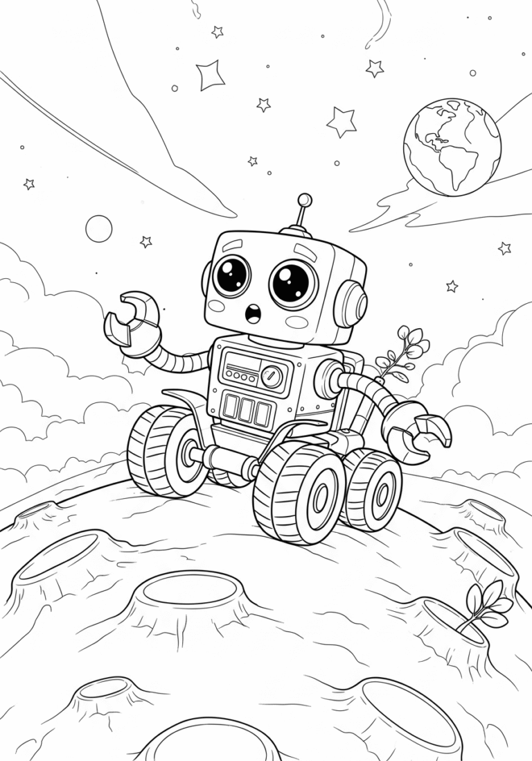 Space and Galaxies coloring book for kids ages 8-12