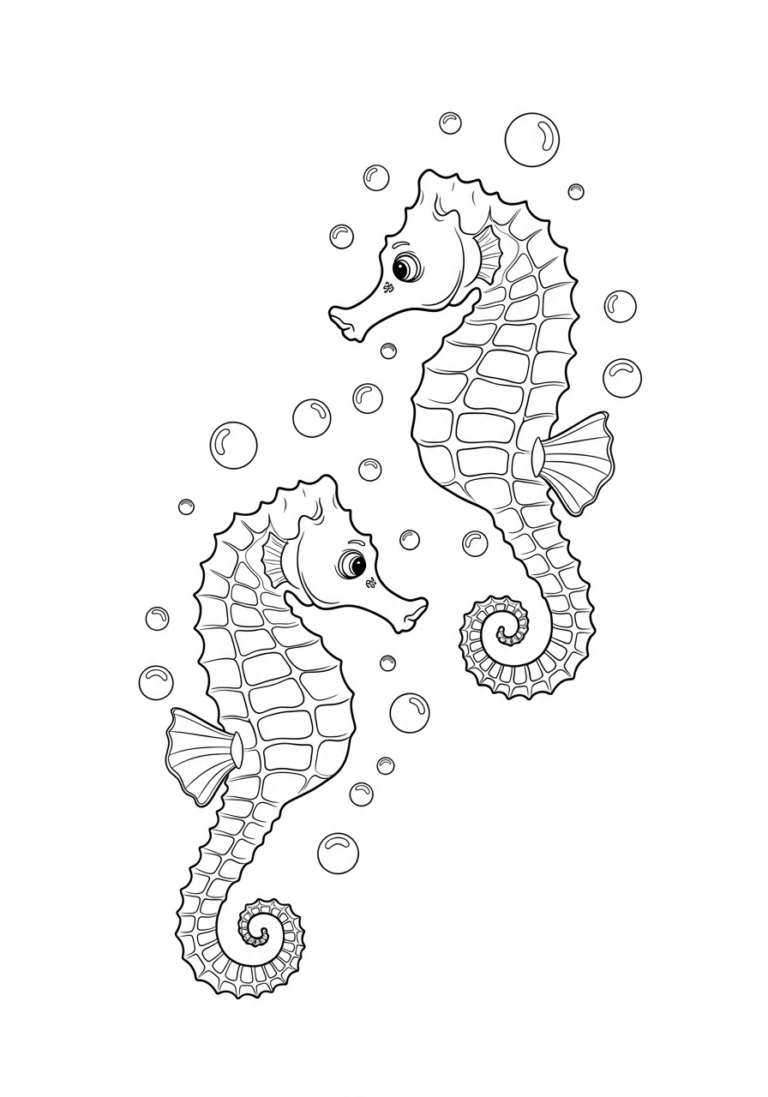 Under the Sea coloring book for kids ages 6-7