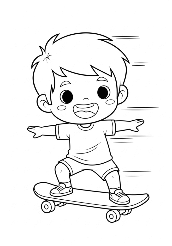 Sports for Kids Coloring Book