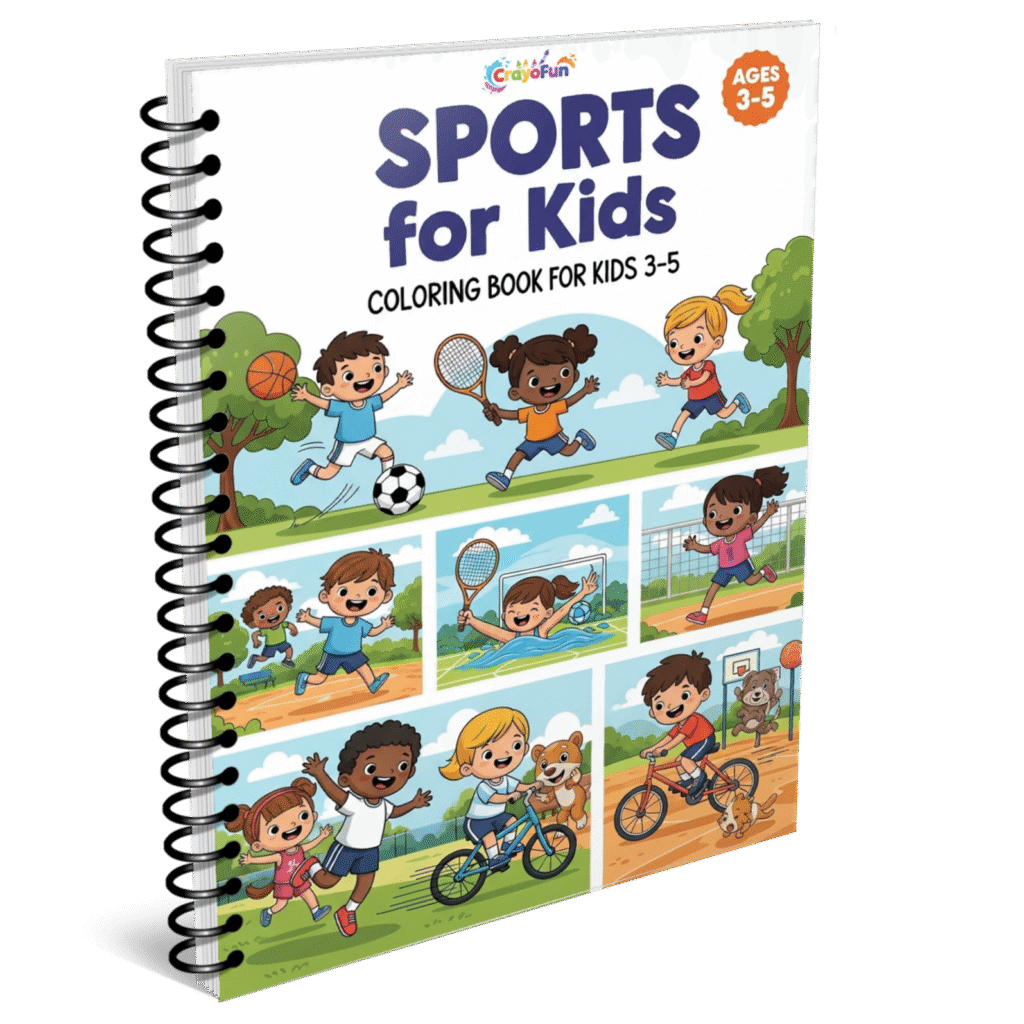 Sports for Kids Coloring Book