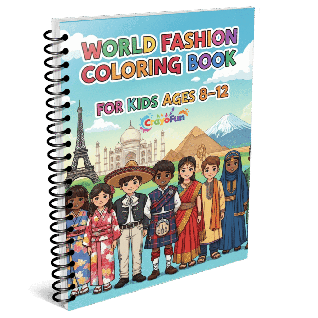 World Fashion Coloring Book