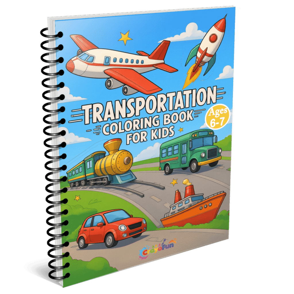 transportation coloring book