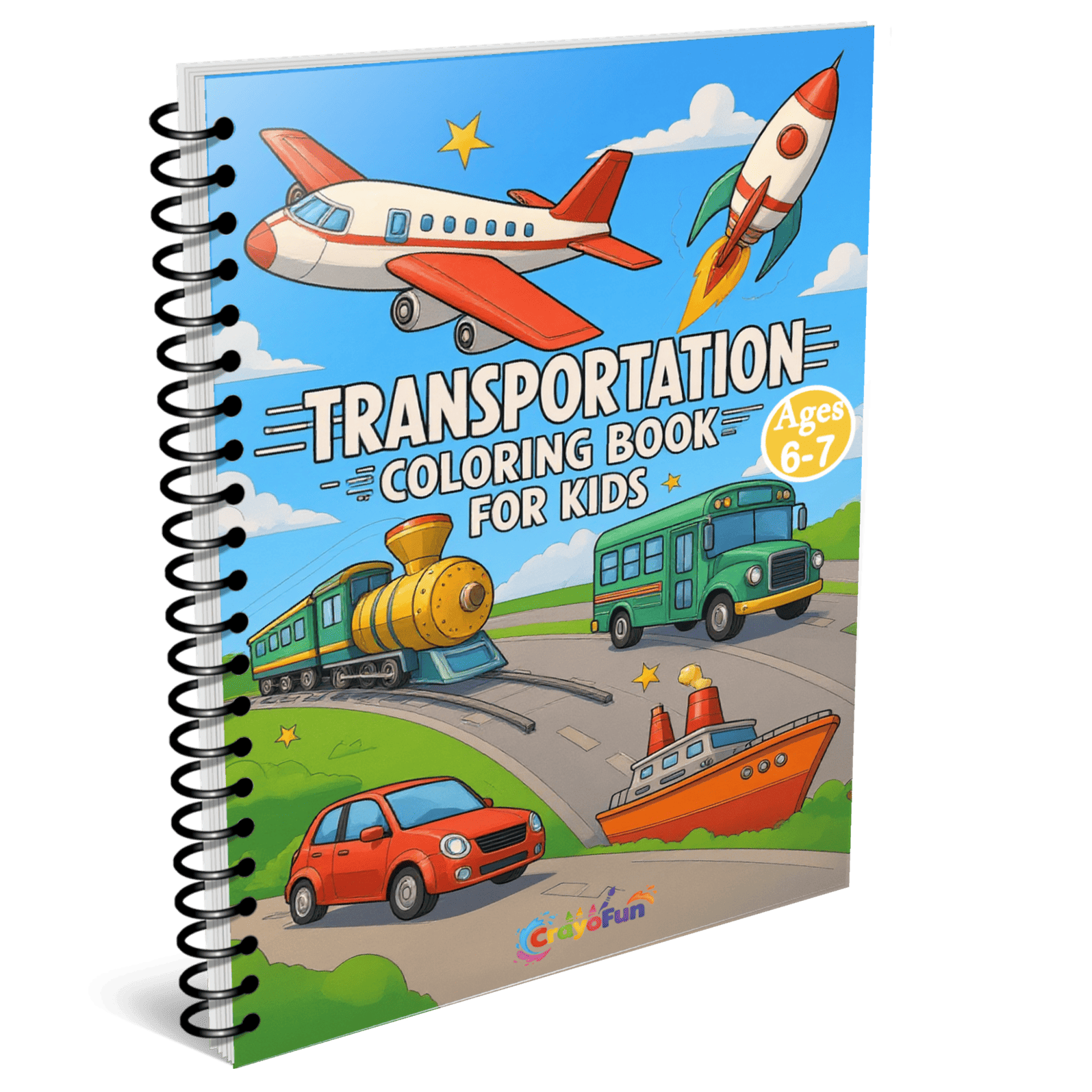 transportation coloring book