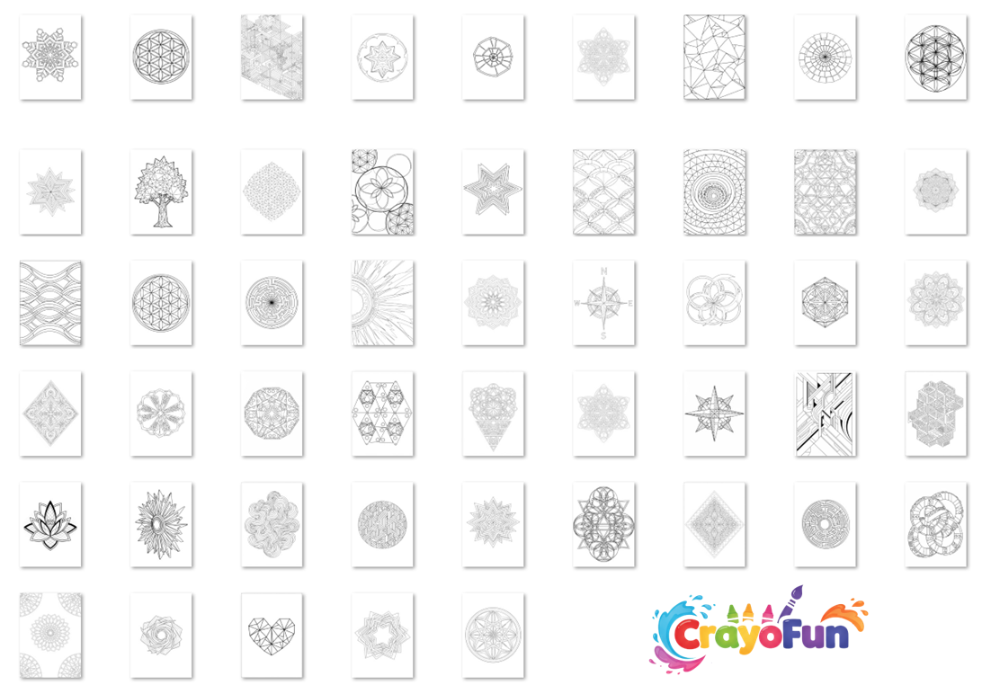 50 Amazing Geometric Shapes – Adult Coloring Book for Stress Relief and Mindfulness ✅ - Image 5