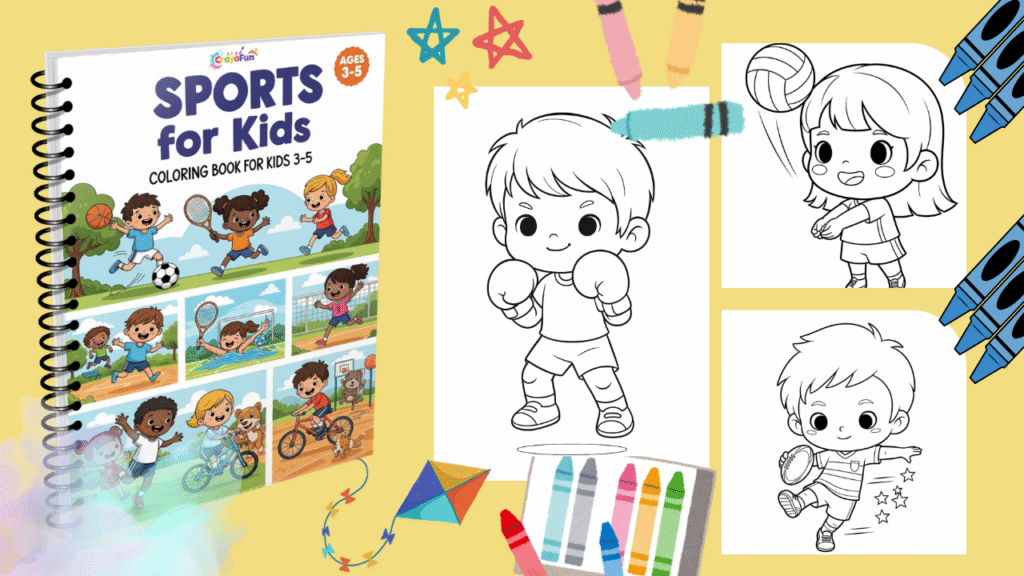 Sports for Kids Coloring Book